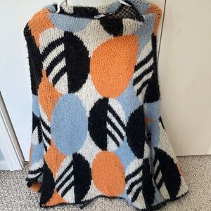 Zara abstract design wool sweater